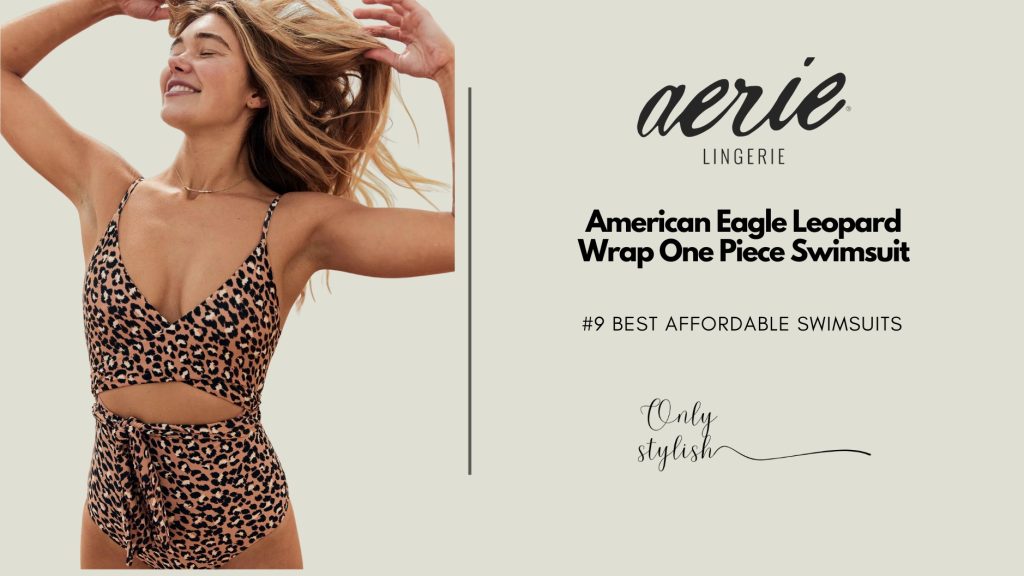 9. American Eagle - Leopard Wrap One Piece Swimsuit