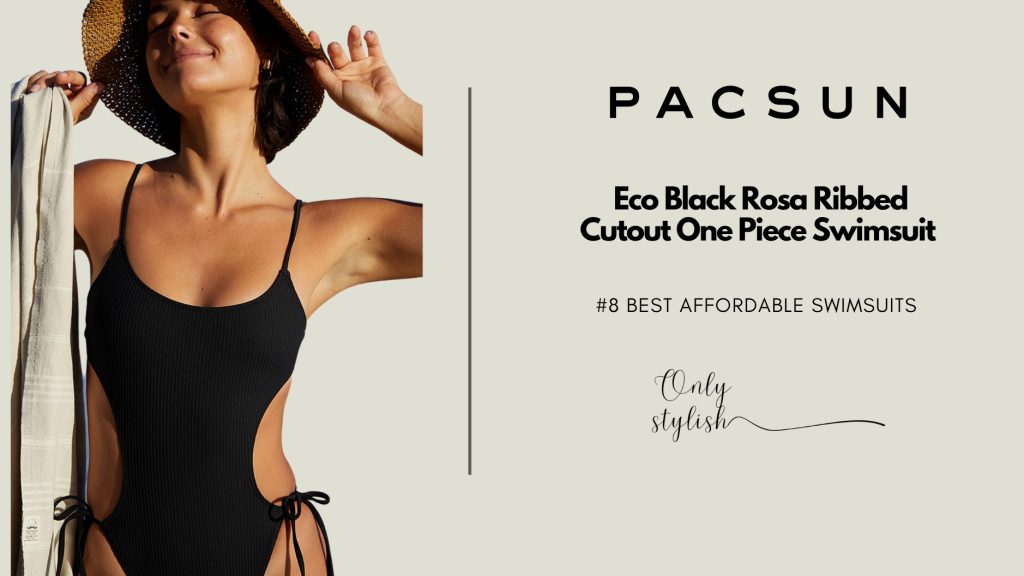 8. PacSun Eco Black Rosa Ribbed Cutout One Piece Swimsuit