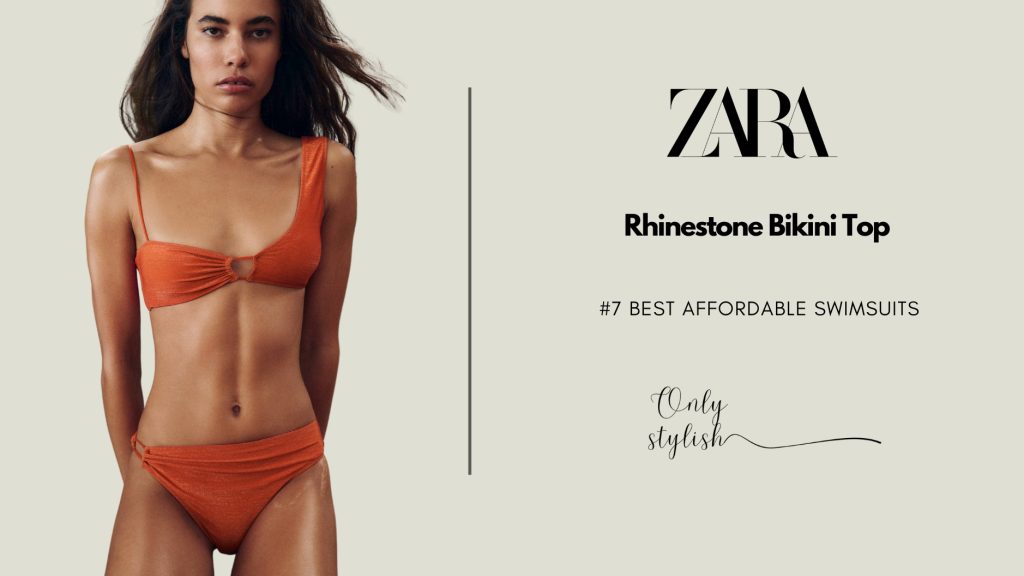 7. Zara - Rhinestone Bikini Top